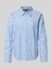 Tommy Hilfiger Regular fit overhemdblouse van katoenmix  Lichtblauw