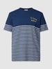 MC2 Saint Barth T-shirt met labelstitching, model 'PORTOFINO' Marineblauw