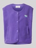American Vintage Regular fit gilet met logopatch, model 'Hoktown' Violet
