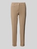 Cambio Slim fit broek met verkort model, model 'STELLA' Middenbruin