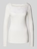 Soyaconcept Longsleeve mit Karree-Ausschnitt Modell 'Ryan' Offwhite