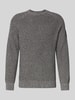 Tom Tailor Denim Regular fit gebreide pullover van zuiver katoen Antraciet gemêleerd