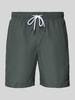 Shiwi Regular Fit Badehose mit Label-Patch Modell 'Mike' Oliv