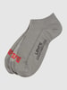 Levi's® Sneakersocken mit Label-Print im 3er-Pack Modell 'LOW CUT' Mittelgrau meliert