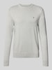 Tommy Hilfiger Regular Fit Strickpullover aus Baumwoll-Kaschmir-Mix Hellgrau Melange