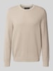 Marc O'Polo Regular fit gebreide pullover van zuiver katoen Lichtgrijs