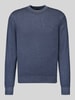 BOSS Orange sweter o kroju regular fit z czystej żywej wełny model 'Kestefo' Granatowy