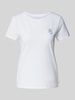 Tom Tailor Denim Regular Fit T-Shirt aus reiner Baumwolle Weiss