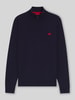 HUGO Regular Fit Troyer aus reiner Baumwolle Modell 'SAN QUINTUS' Marine