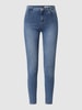 REVIEW Jeansy o kroju skinny fit z efektami znoszenia Niebieski