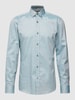 BOSS Slim Fit Business-Hemd mit Allover-Muster Modell 'Hank' Grün