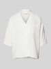 Only Bluzka koszulowa krótka z fakturowanym wzorem model ‘LTHYRA’ Złamany biały