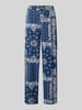ONLY Relaxed Fit Weite Hose aus reiner Viskose Modell 'KAVI' Marine