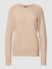 Montego Gebreide pullover met ribboorden Beige gemêleerd