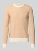 SELECTED HOMME Regular Fit Strickpullover mit Alpaka-Woll-Mix Modell 'RAI' Mittelbraun