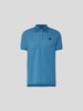 Dsquared2 Poloshirt in Mesh-Optik Blau