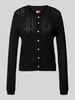 Tommy Jeans Slim fit cardigan van pointelle Zwart