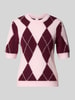 YAS Gebreide pullover van wolmix met 1/2-mouwen model 'JOHI' Prune
