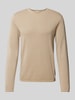 Jack & Jones Strickpullover mit Rundhalsausschnitt Modell 'ELEO' Beige