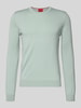 HUGO Regular fit gebreide pullover van merinowol, model 'SAN CEDRIC' Mintgroen