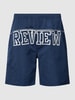 REVIEW Zwembroek met labelstitching Blauw