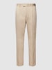 JOOP! Collection Pantalon met bandplooien, model 'Bird' Beige