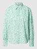 Marc O'Polo Overhemdblouse met all-over motief Turkoois