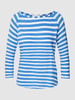 Rich & Royal Longsleeve mit Streifenmuster Royalblau