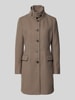 Cinque Mantel mit Stehkragen und Pattentaschen Modell 'ASTRO' Taupe