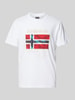 Napapijri T-shirt met ronde hals, model 'BIG FLAG' Wit