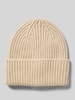 Someday Mütze mit breitem Umschlag Modell 'Beky soft' Beige Melange