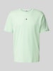 Tommy Jeans Regular fit T-shirt met labelstitching Mintgroen