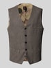 CG - Club of Gents Gilet met paspelzak op de borst, model 'Morley' Metallic blauw