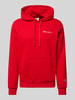 CHAMPION Hoodie met labelstitching Rood