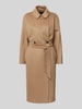 Weekend Max Mara Lange jas met platte kraag, model 'RESINA' Camel