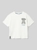 Mango T-Shirt mit Motiv- und Statement-Print Modell 'respect' Offwhite