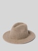 Loevenich Hut aus Woll-Mix mit Label-Detail Modell 'Fedora' Taupe