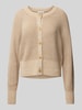 OPUS Cardigan mit Rundhalsausschnitt Modell 'Dolpine' Hellbraun