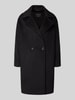 ICONS Cinzia Rocca Mantel mit Reverskragen Black