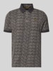 PME Legend Slim Fit Poloshirt im Allover-Look Anthrazit