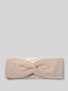 Christian Berg Woman Regular fit hoofdband van puur kasjmier in gebreide look Beige