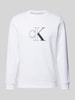 Calvin Klein Jeans Sweatshirt met labelprint, model 'OUTLINE' Wit