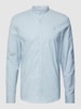 MCNEAL Tailored fit vrijetijdsoverhemd met streepmotief Lichtturquoise