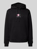 CHAMPION Hoodie mit Label-Stitching Black