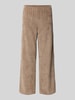 MAC Spodnie sztruksowe skrócone z elastycznym pasem model ‘CHIARA’ Jasnobrązowy