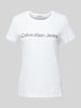 Calvin Klein Jeans T-Shirt mit Label-Print Weiss