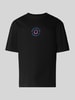 Hugo Blue T-Shirt mit Label-Print Modell 'Napoka' Black