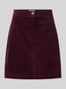 Marc O'Polo Leicht ausgestellter Mini-Rock aus Baumwoll-Mix Bordeaux