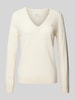 Gant Wollpullover mit V-Ausschnitt Offwhite