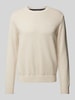 s.Oliver RED LABEL Regular Fit Strickpullover aus reiner Baumwolle mit Label-Stitching Sand